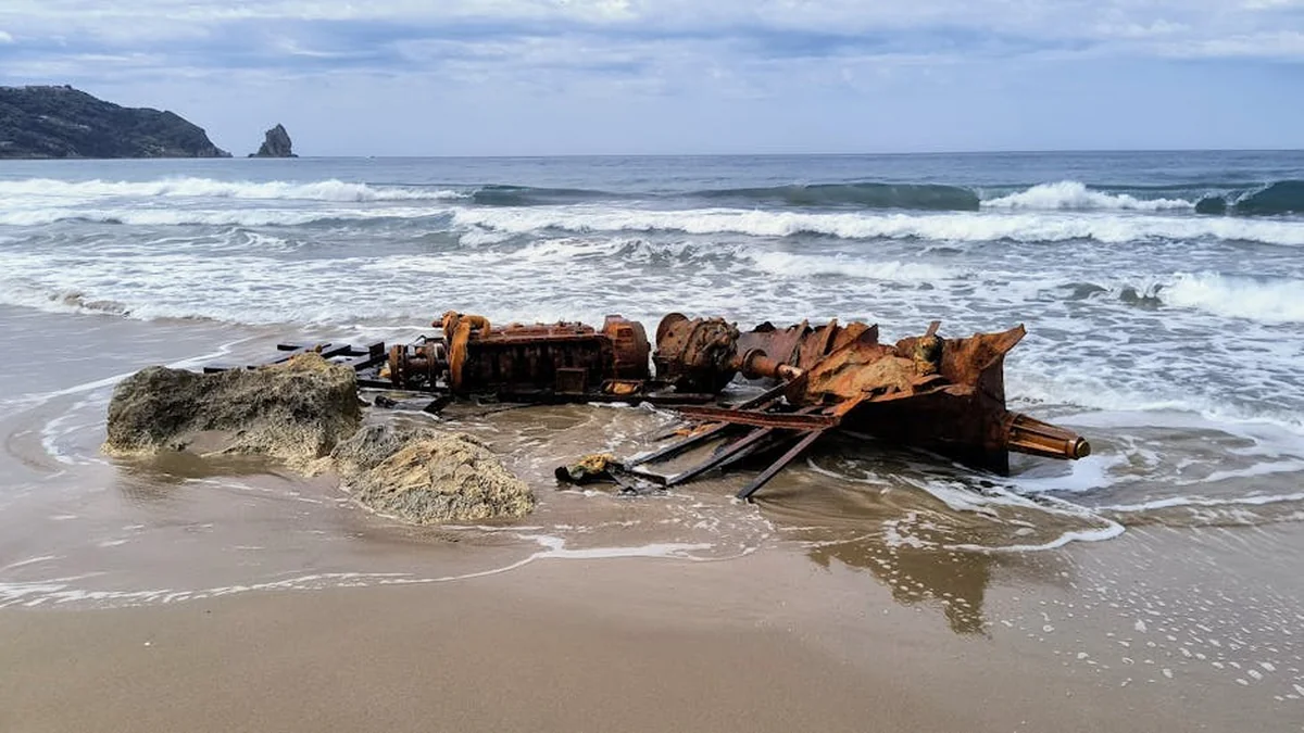 Remains Destroyed on Beach Northeast of Elenite Resort